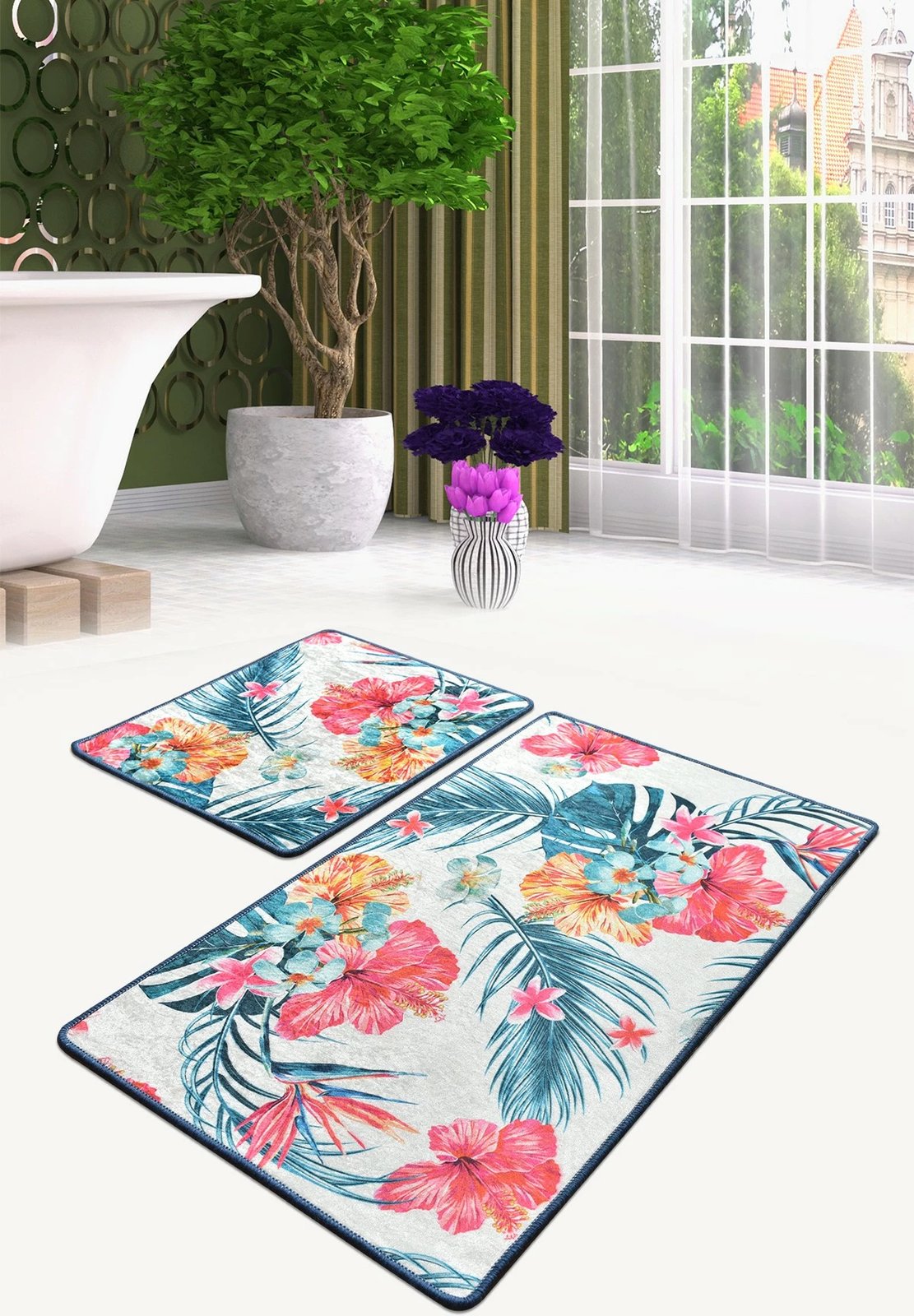 Set tapetash për banjo (2 copë), Mijölnir Claire, shumëngjyrëshe