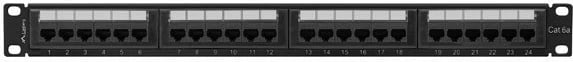Patch panel Lanberg PPUA-1024-B, 24 porta, CAT 6a, 1U, e zezë