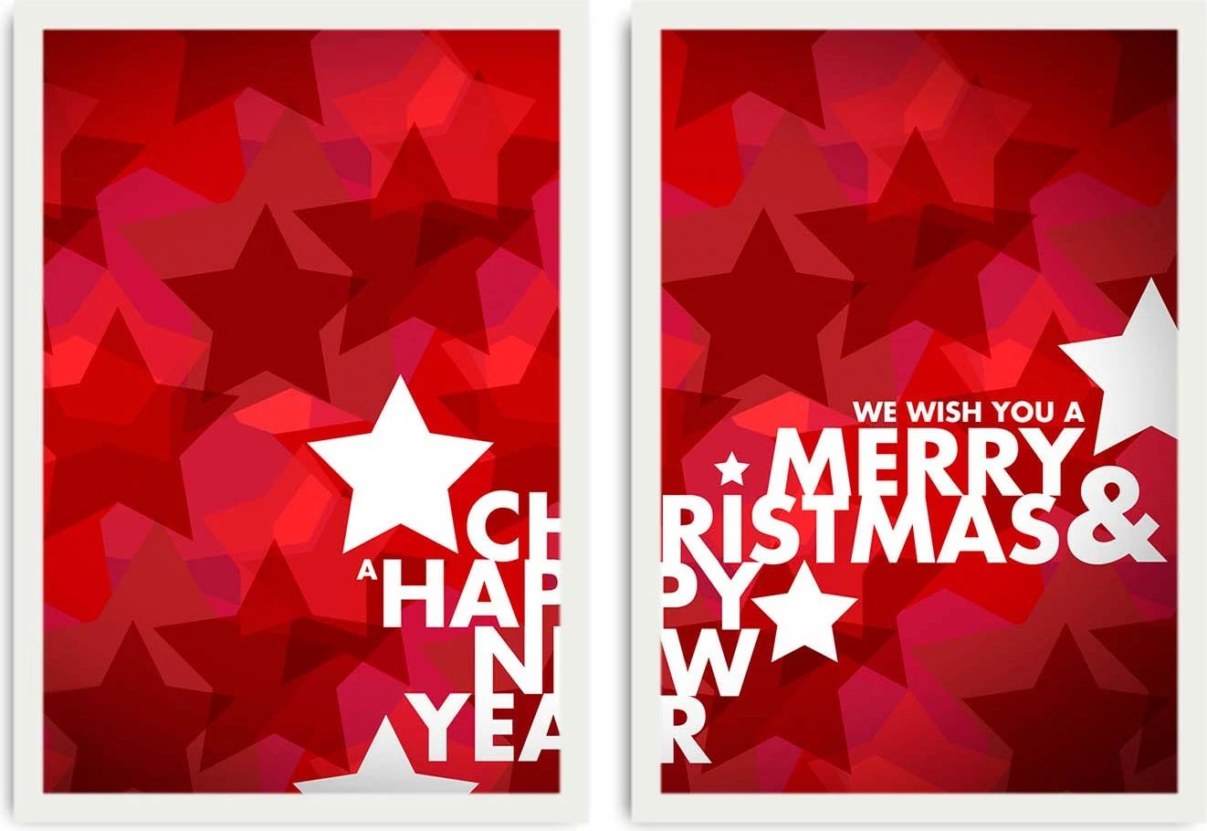 Pikturë dekorative me kornizë MDF (2 copë), Wallity, 2PBCTNOEL-10