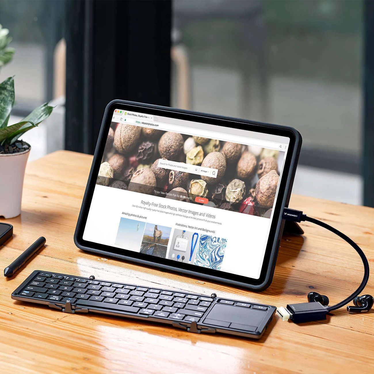 Adapter OTG Wozinsky WOTGY1S USB-C 3.0 në USB-A 3.0, 22cm, zi