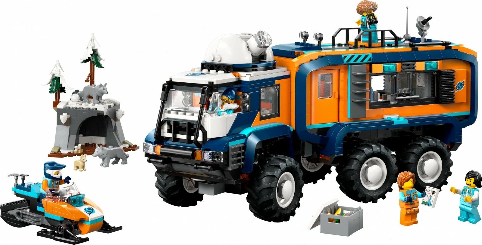 Set ndërtimi LEGO City Arctic Explorer Laboratory Truck 60471, 1064 pjesë, plastikë