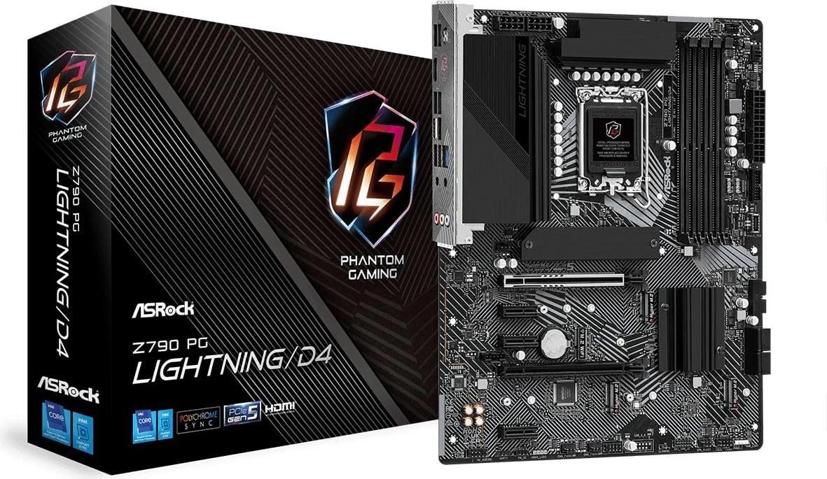 Pllakë amë Asrock Z790 PG Lightning/D4 Intel Z790 