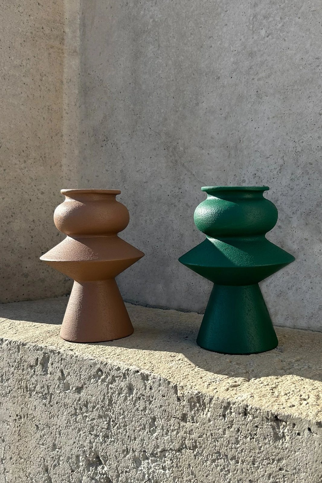 Vazo dekorative Evila Originals, kubike, kafe, 16x20x20cm