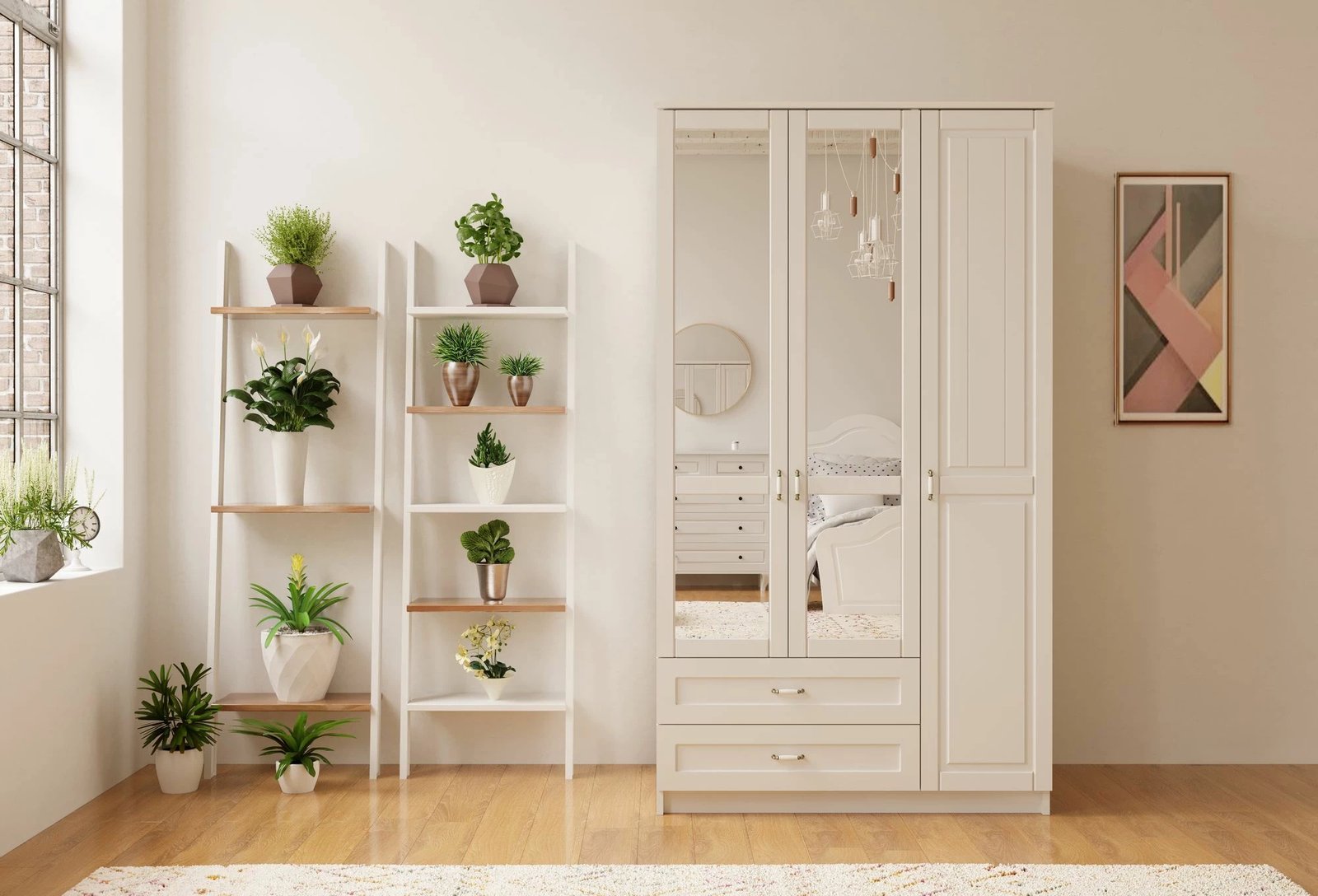 Dollap Skye Decor, ngjyrë e bardhë mat, Rb-119-01