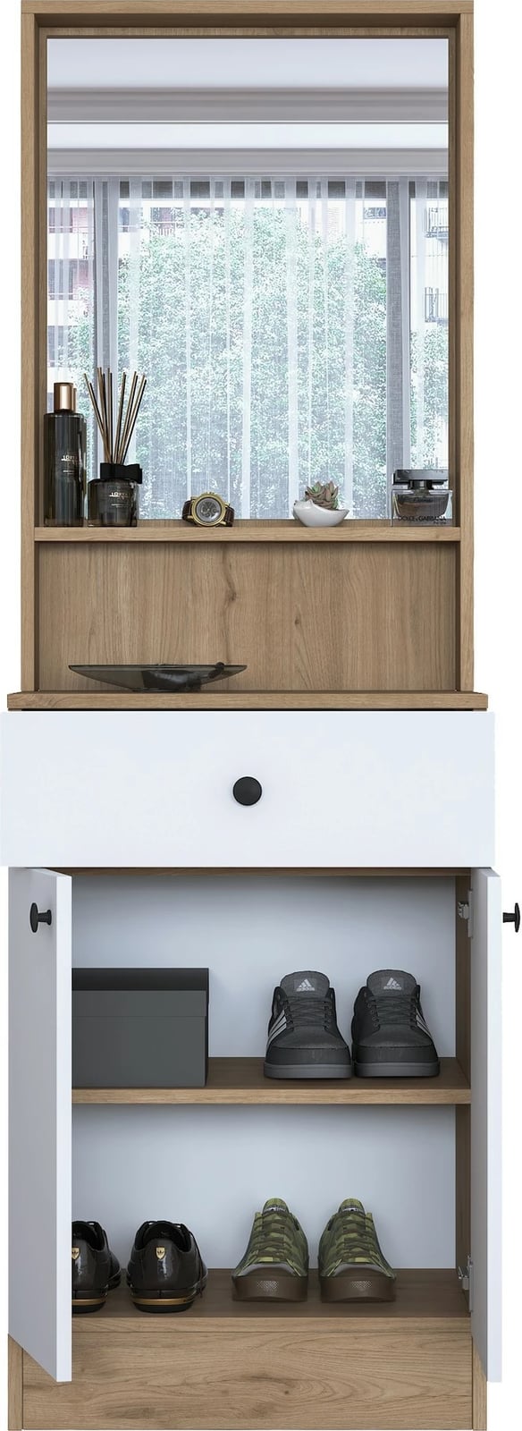 Stendë korridori Skye Decor, ngjyrë arre dhe e bardhë, P6 - 3294