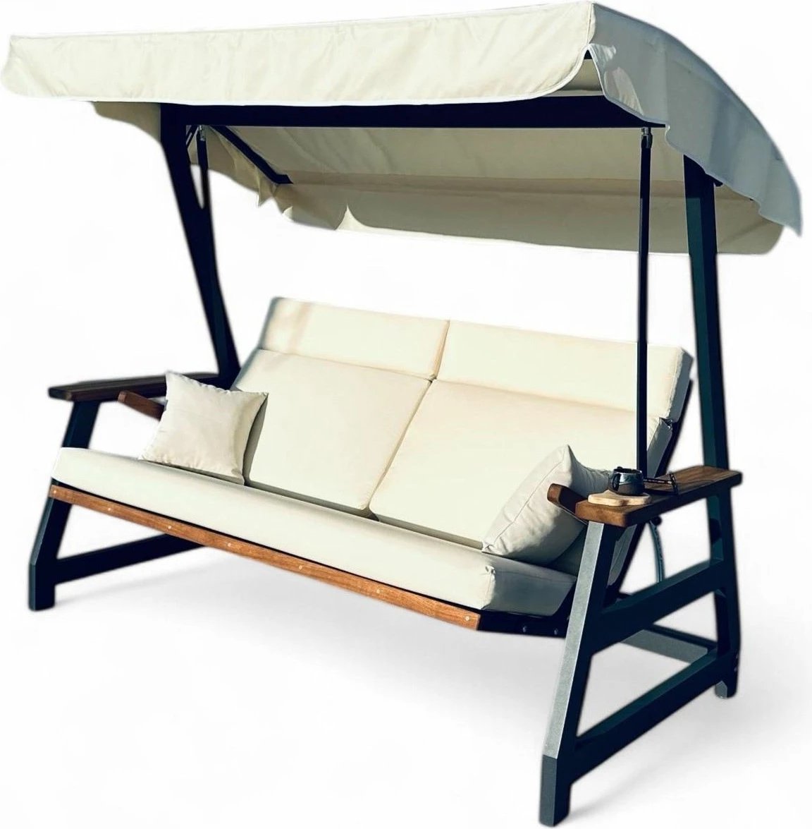 Karrige lëkundëse treshe për kopsht, Skye Decor Nova 2400, bezhë