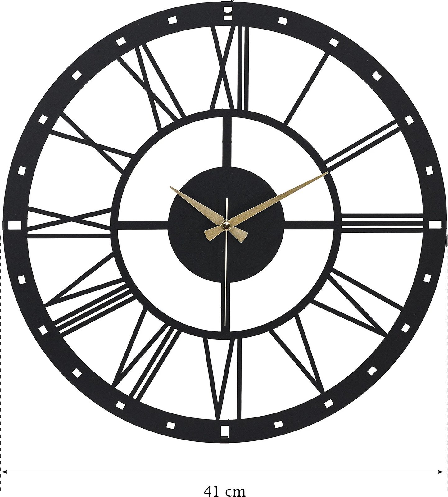 Orë muri dekorative metalike Wallity, Romana, e zezë