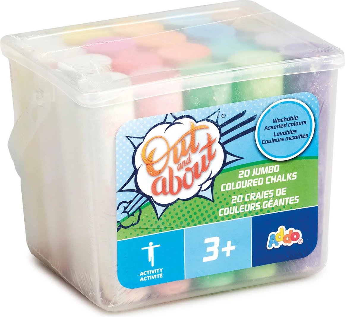 Out and About 20 Jumbo Coloured Chalks