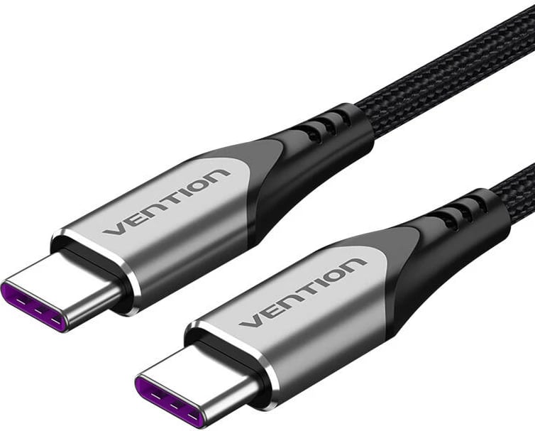 Kabllo USB-C në USB-C Vention TAEHG, 1.5m, 100W, Gri