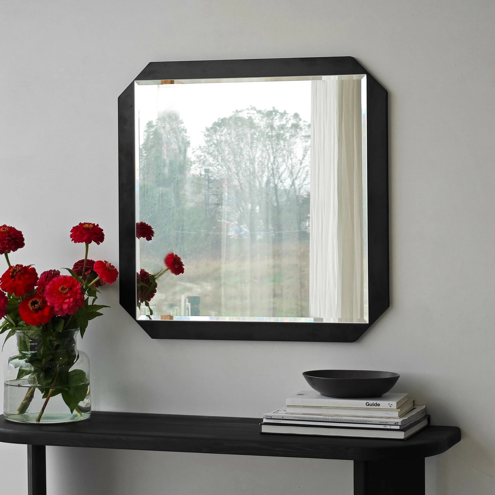 Pasqyrë katrore, ngjyrë e zezë, Skye Decor, 70x70cm