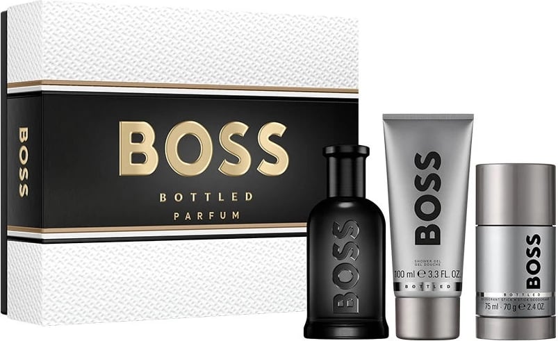 Set parfum, xhel dushi dhe deodorant për meshkuj Hugo Boss Boss Bottled 100ml + 100ml + 75ml