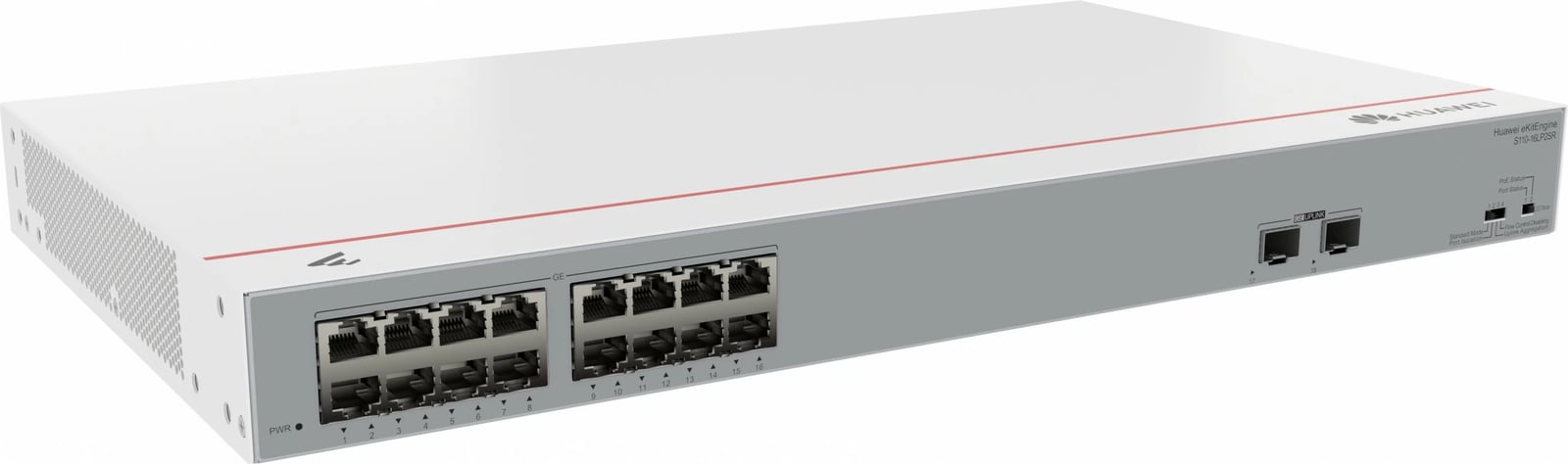 Switch HUAWEI eKit S110-16LP2SR, L2, Gigabit Ethernet, PoE, Rack, Gri