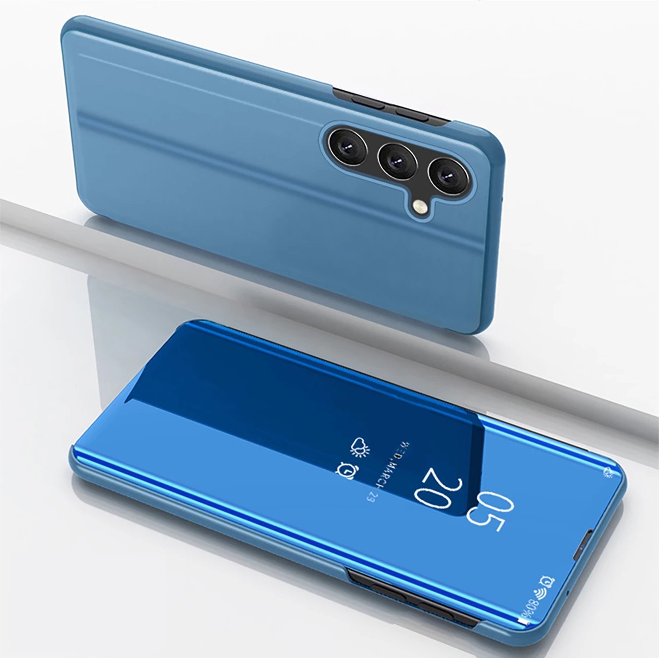 Mbështjellës Hurtel Clear View Case për Samsung Galaxy A36, Blu