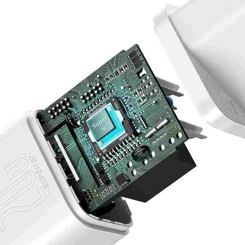 Karikues i shpejtë Baseus Super Si Quick Charger 1C, 20W, USB-C, Bardhë