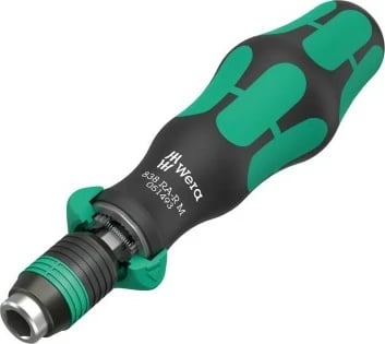 Drejthues me ratchet Wera, 145mm, 1/4" bitholder, 1 copë, zi-gjelbër