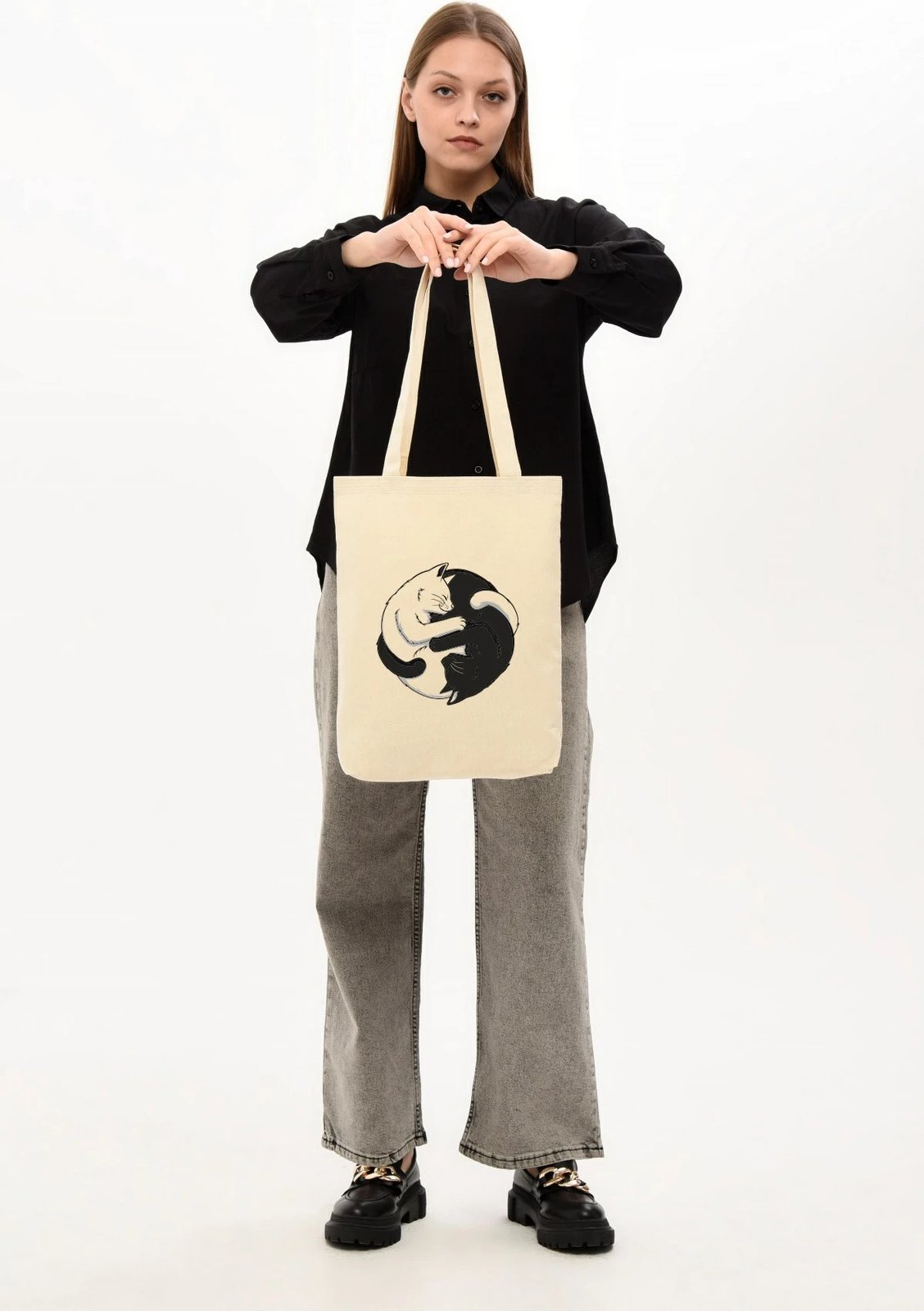 Çantë tote Zoozie Bags, krem, 1227