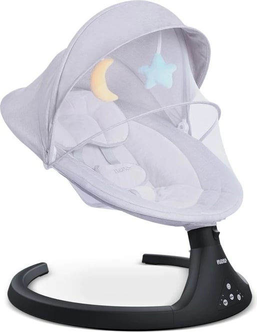 Lëkundëse elektronike neno Aurora për fëmijë, gri