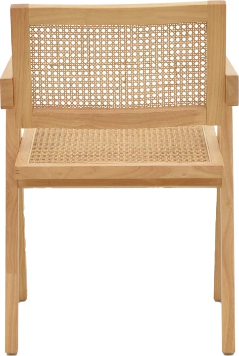 Karrige me krahë Winslow, dru natyral rubberwood, 52x59x79cm