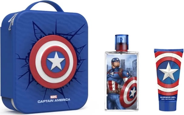 Set Eau de Toilette Marvel Captain America 100ml 3 copë