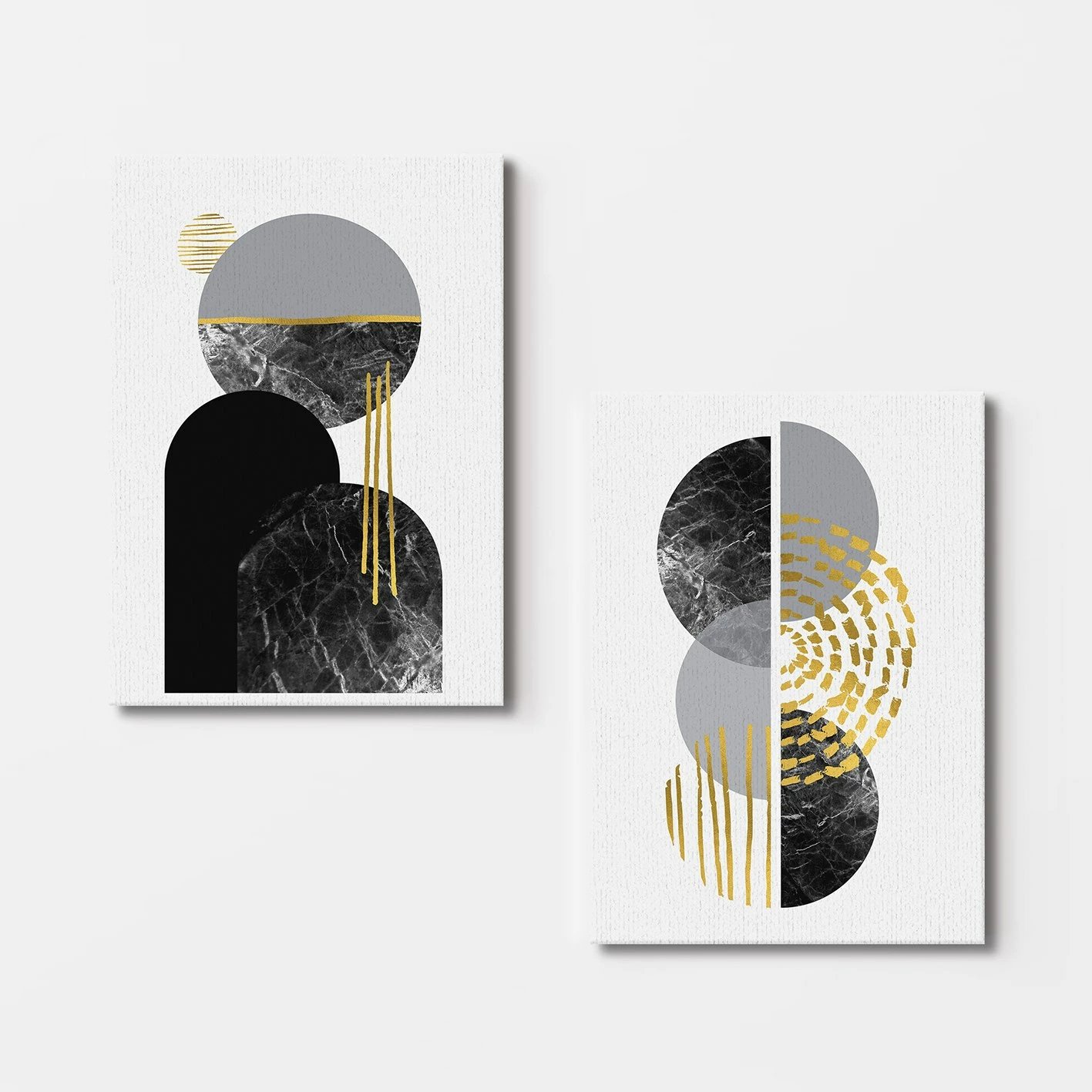 Piktura dekorative në kanavacë, 2 copë, Wallity, 50x70cm