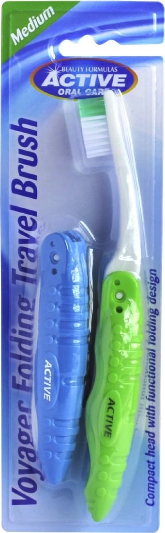 Furçë dhëmbësh udhëtimi palosëse Active Oral Care Voyager Folding Travel Brush, 2 copë