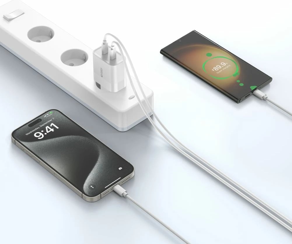 Karikues rrjeti Tech-Protect C20W, 2x USB-C PD 20W, i zi