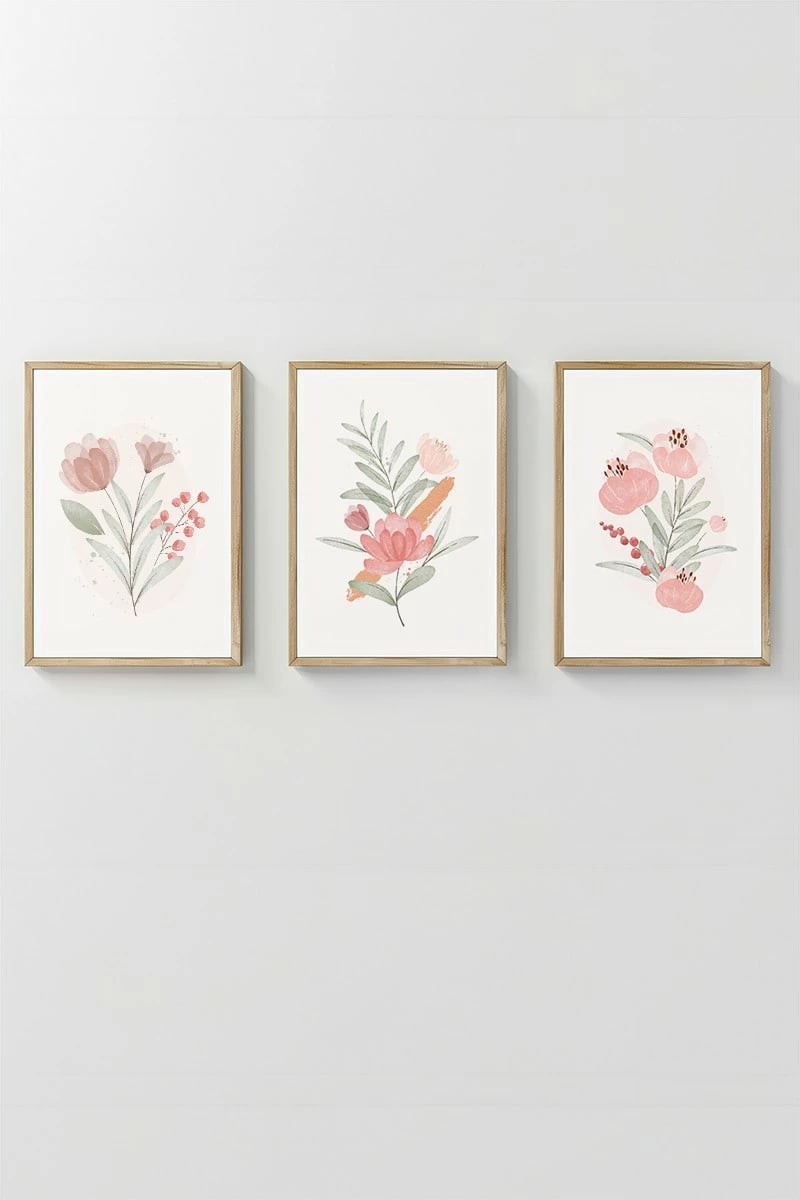 Pikturë dekorative me kornizë (3 copë), Wallity, 3Dartsohoset100