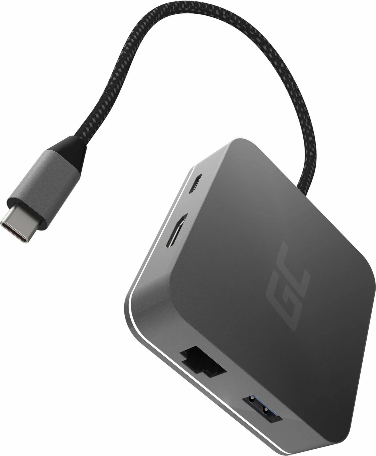 Hub USB Green Cell AK61, USB 3.2 Gen 1, 87 W, Argjendtë