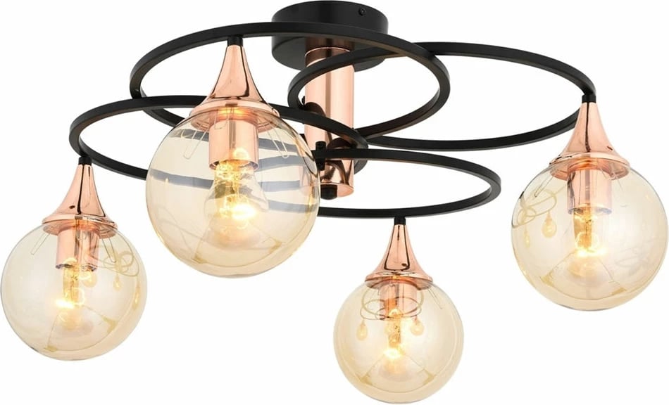 Llambë tavani Opviq, AR-1661-4BSY, e zezë dhe bronzi