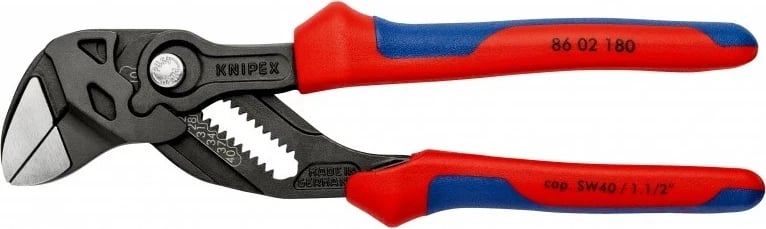 Pincerë Knipex 86 02 180, dorezë plastike, 180 mm, e kuqe