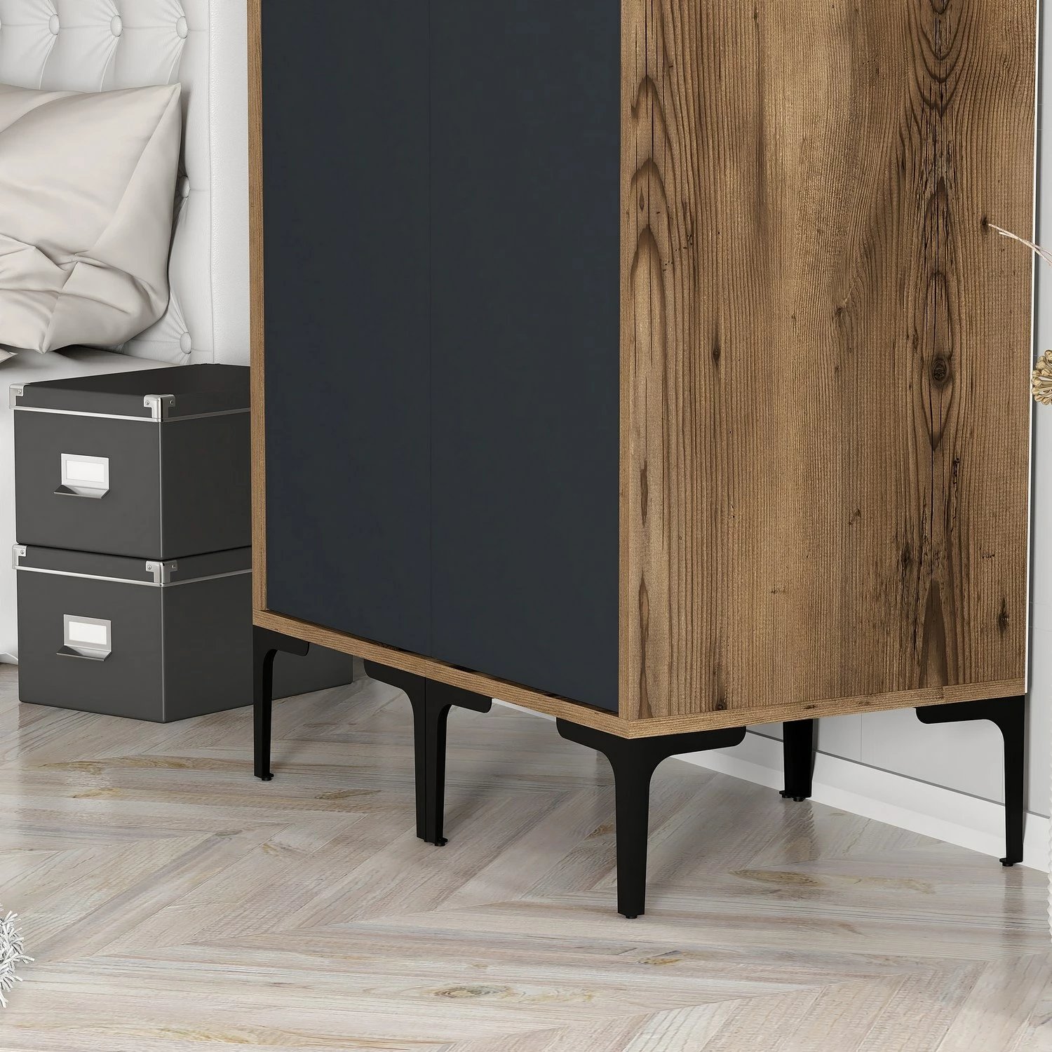 Dollap Hanah Home, Kumsal SS, ngjyrë arrë dhe antracit