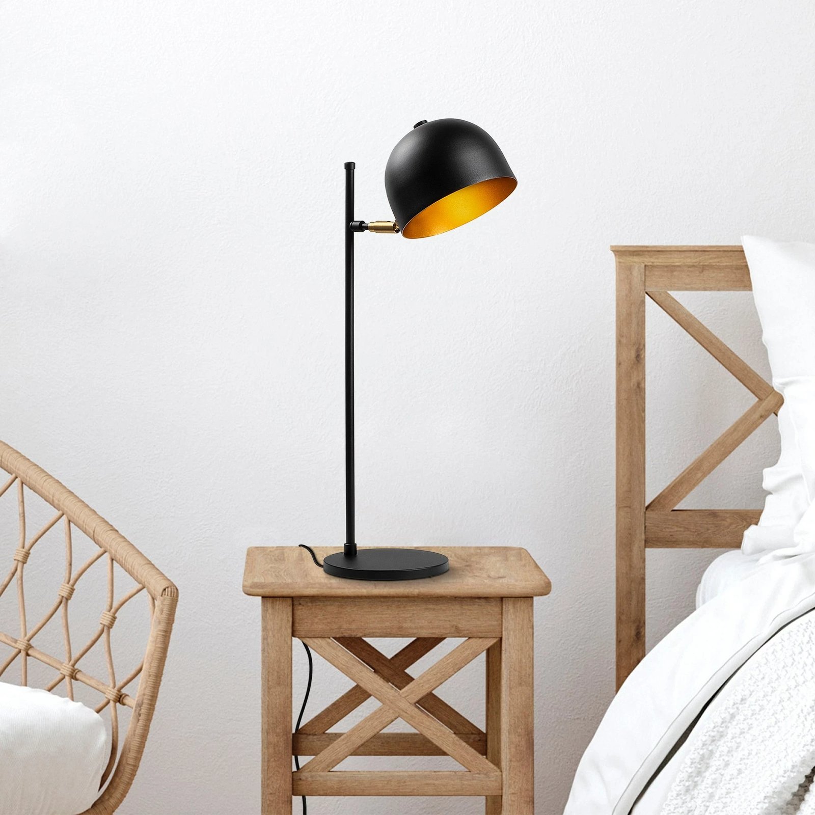 Llambë tavoline Opviq, Alfa - 13007-US, e zezë dhe ari