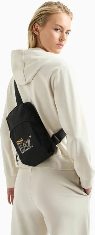 Çantë krahu për meshkuj Emporio Armani, e zezë