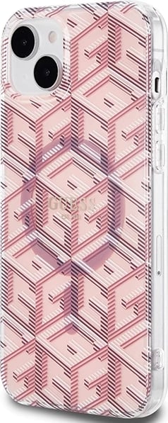 Mbështjellës Guess IML GCube MagSafe për iPhone 15 Plus / 14 Plus, Rozë Mbështjellës Guess IML GCube MagSafe për iPhone 15 Plus / 14 Plus, Rozë