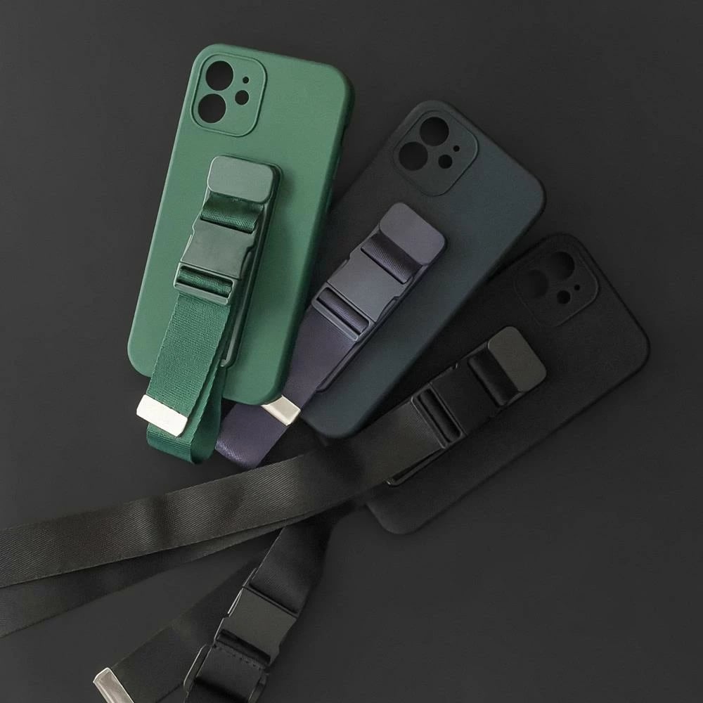 Mbështjellës Hurtel Rope Case për Xiaomi Redmi Note 11 Pro, silikon, me rrip, Kuq