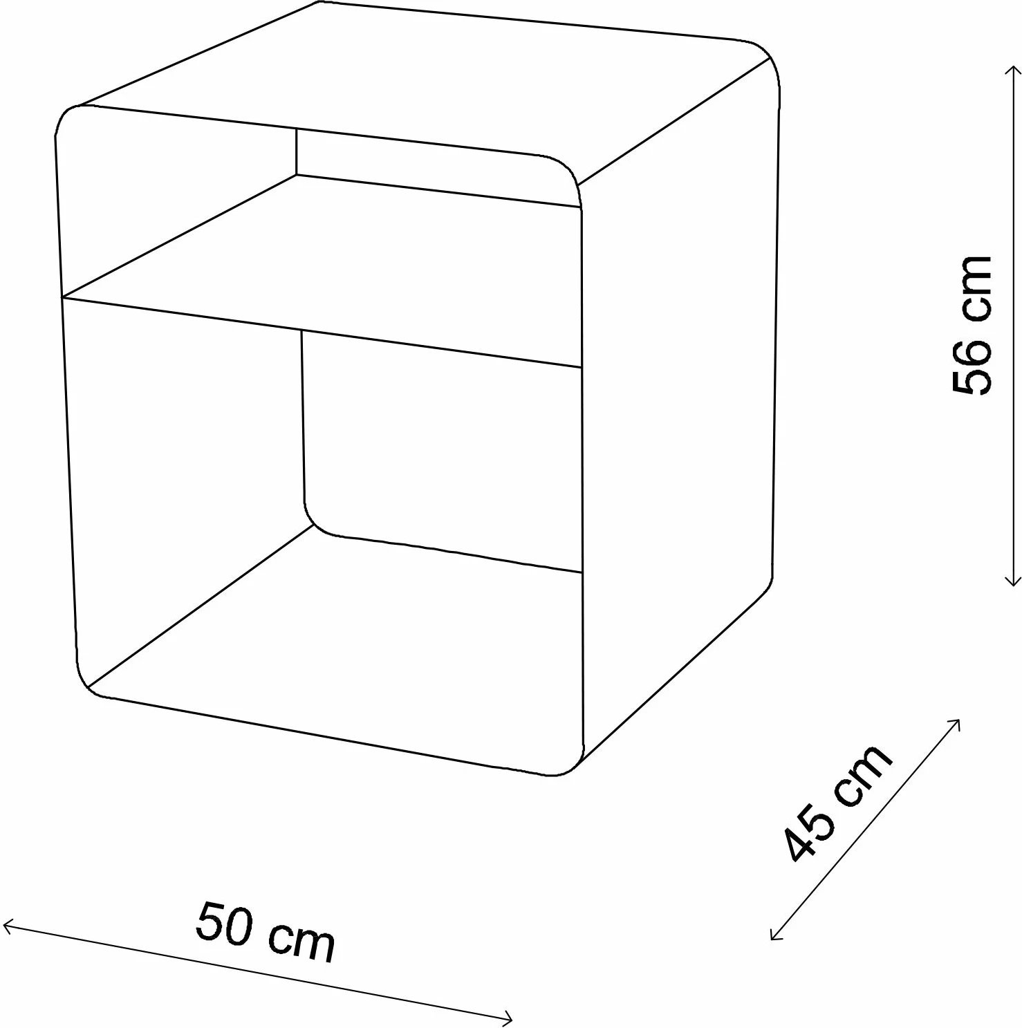 Tavolinë anësore, ngjyrë ari, Skye Decor, SHB-012-A