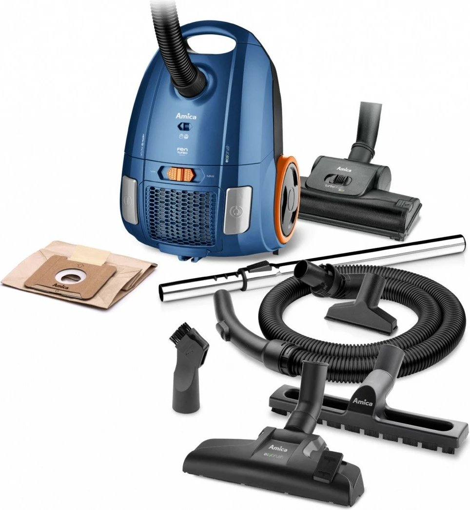 Fshesë me korent me qese Amica FEN TURBO VM2062, HEPA 13, 3L, 900W, Kaltër e errët
