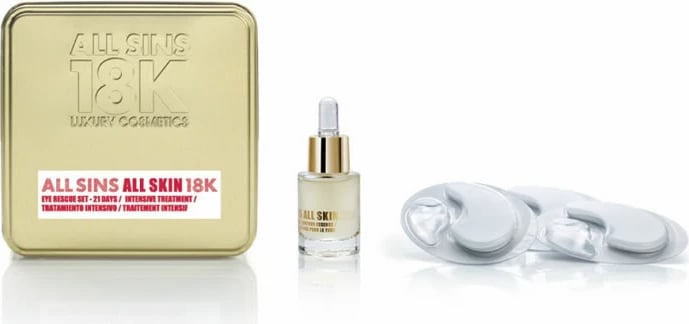 Set trajtimi intensiv për sy ALL SINS 18K All Skin Eye Rescue 21 Days, 2 copë, unisex