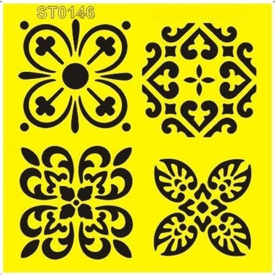 Stencil plastik NEXT 16x16cm, Modeli 5