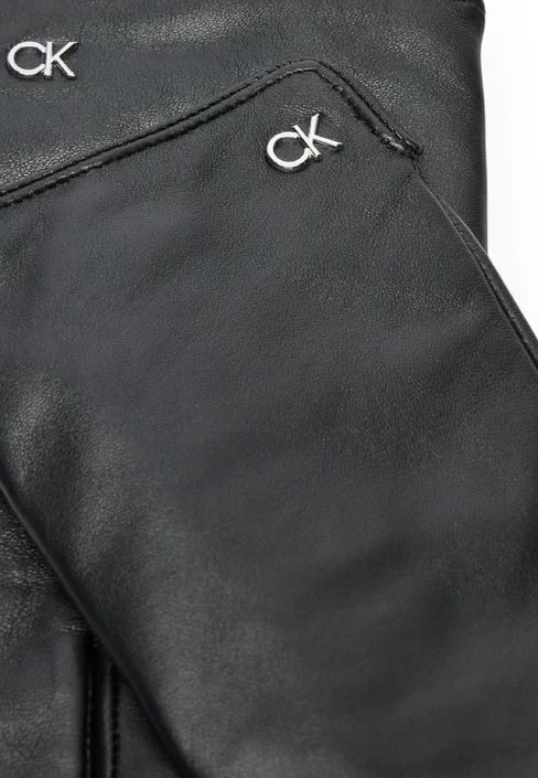 Guante për femra Calvin Klein, të zeza