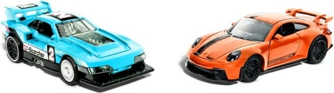 Set vetura lodër Hot Wheels Pull-Back Speeders, 2 copë, shumëngjyrëshe, 1:43