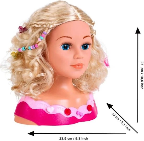 Kokë stilimi Klein Princess Coralie me aksesorë, për vajza, set lodër