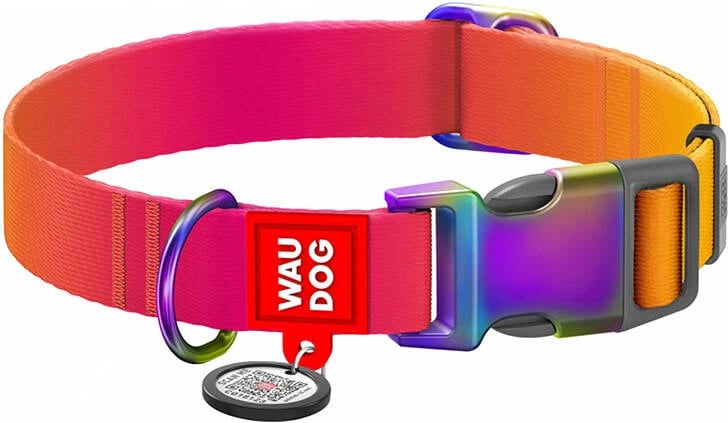 Qafore qeni Waudog 46524, rPET, 25-35 cm, 15 mm, portokalli