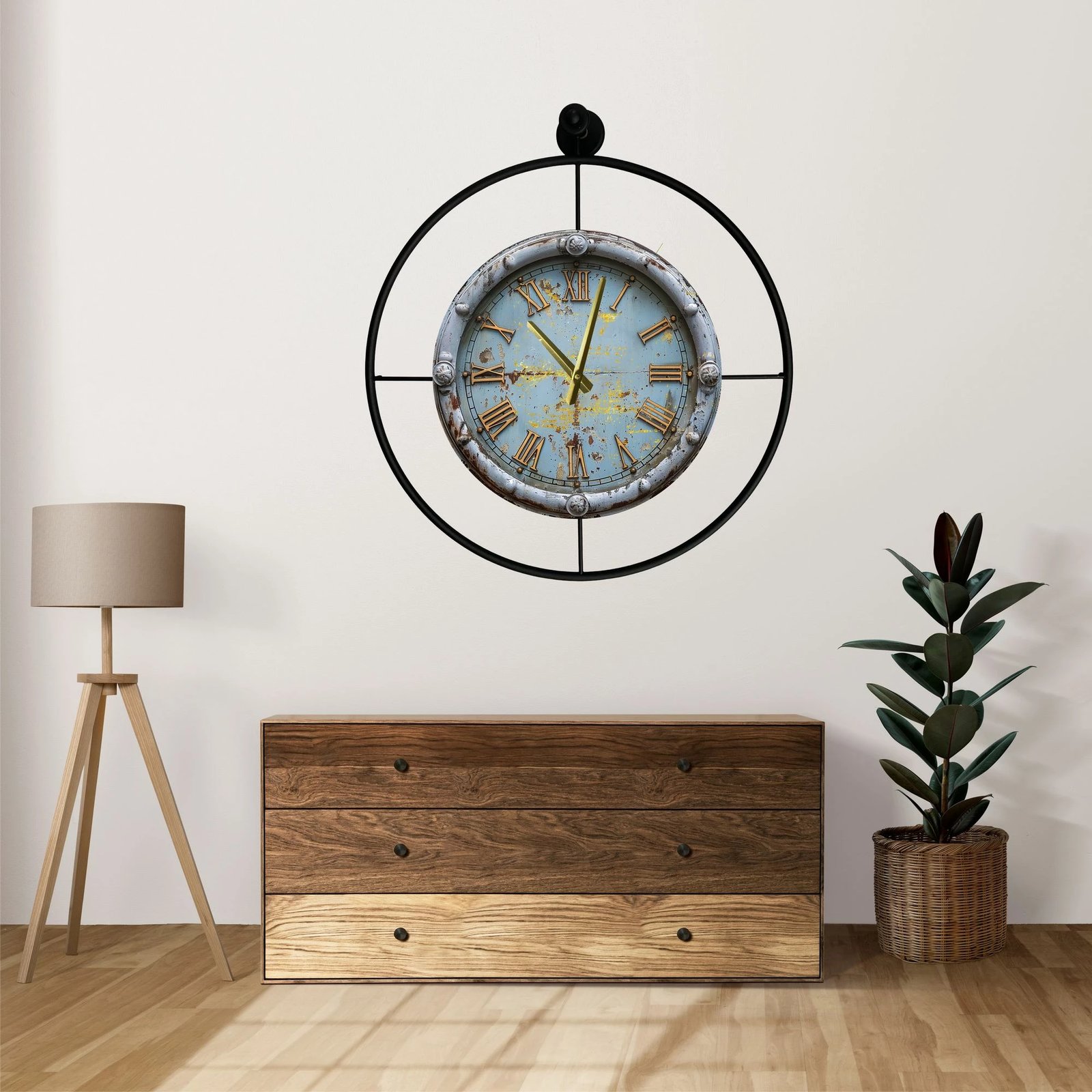 Orë muri dekorative prej metali, Wallity, Mclock-00130