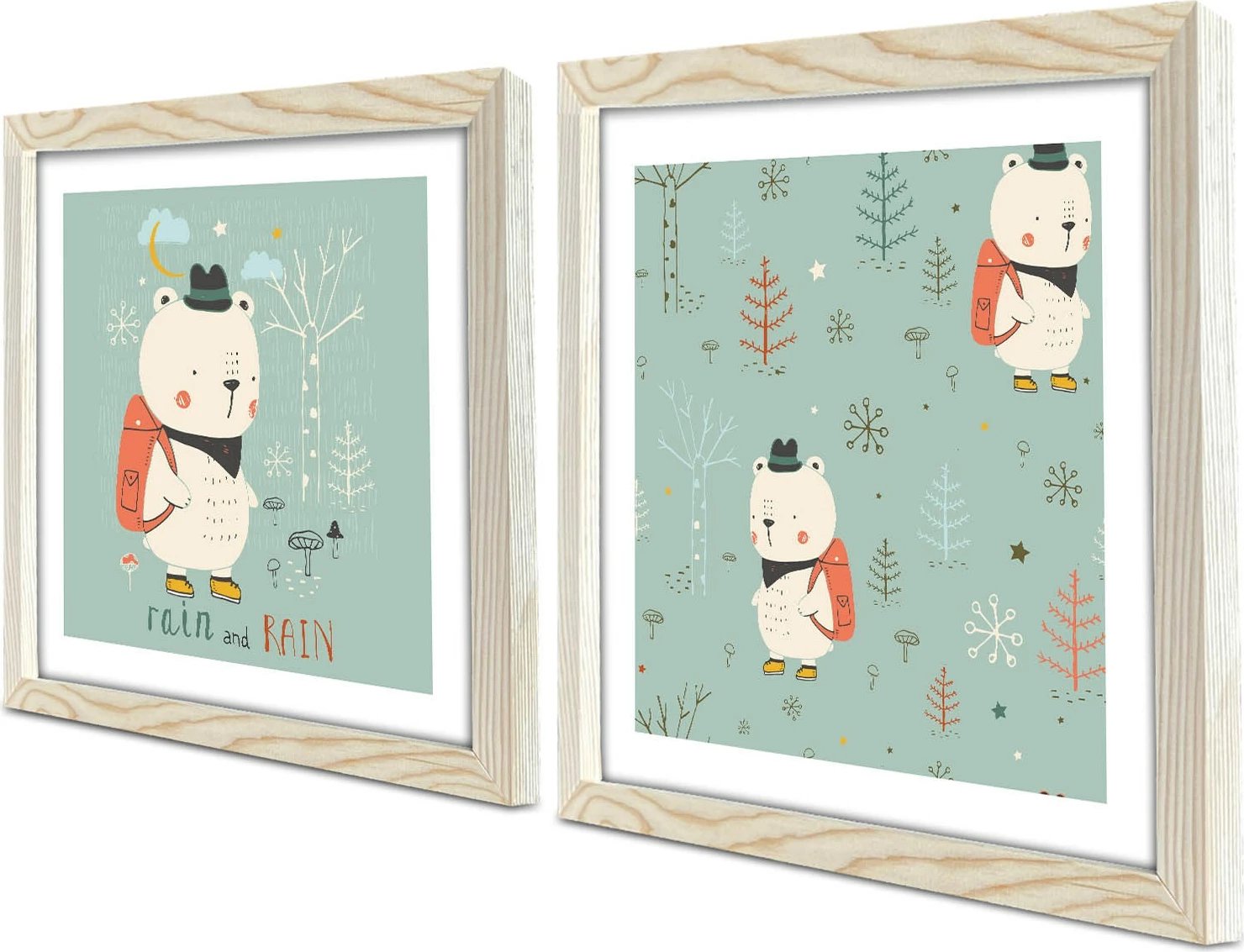 Pikturë dekorative me kornizë MDF (2 copë), Wallity, 2P3333KCT-003