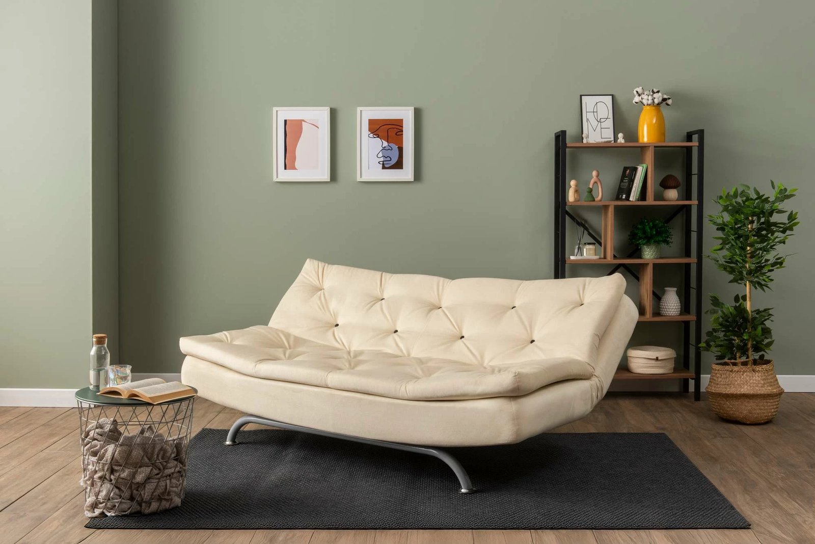 Divan-krevat treshe, Atelier del Sofa, Rivo, krem