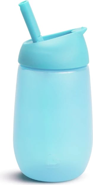 Shishe për fëmijë Muchkin Simple Clean Straw Cup e kaltër, 295 ml 