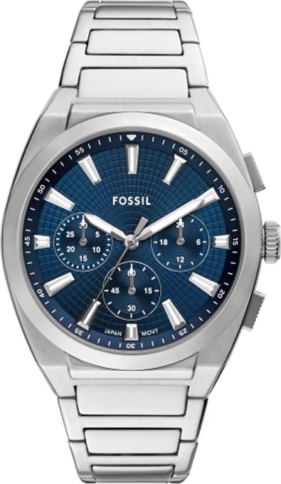 Orë dore FOSSIL FS6104 për meshkuj, argjendtë