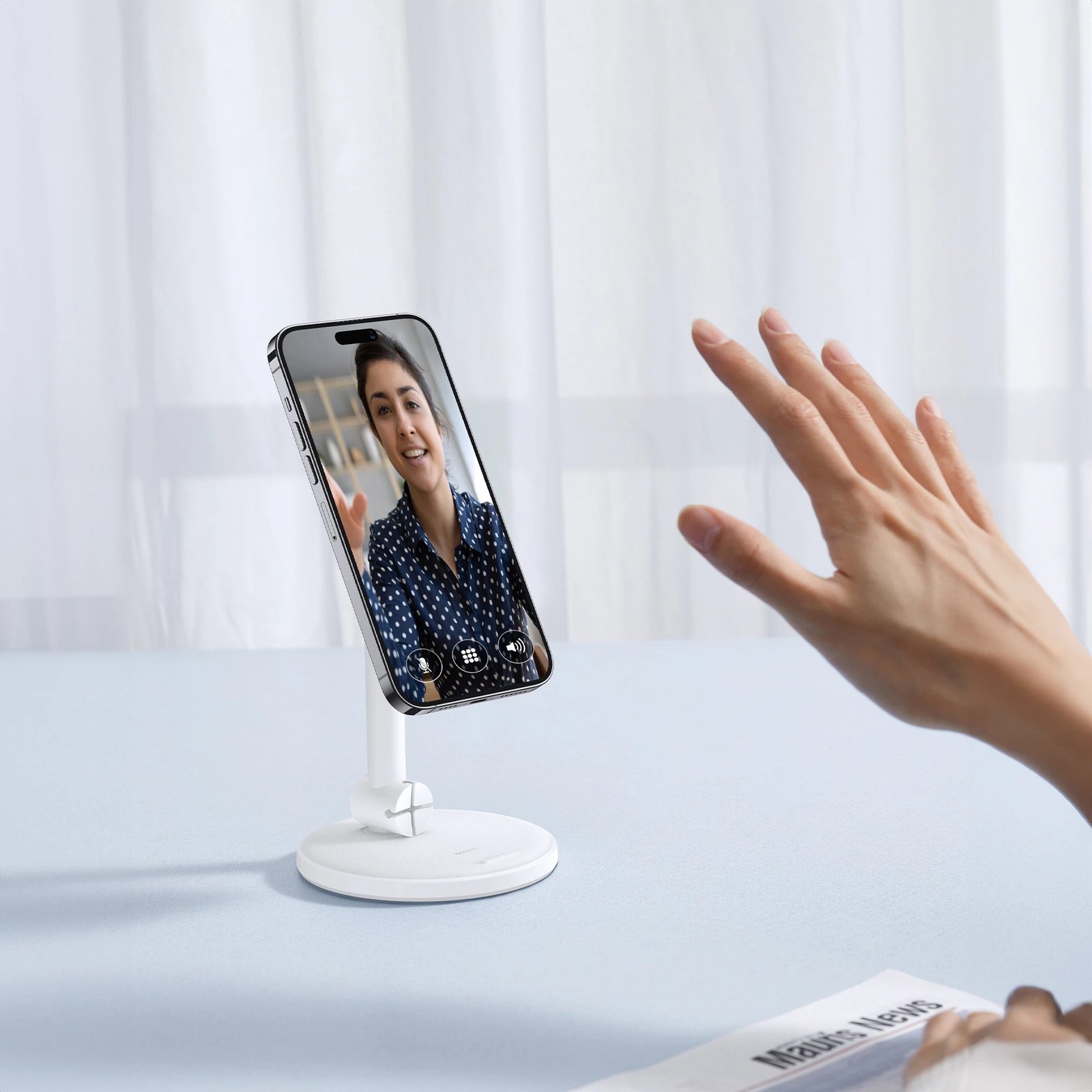 Mbajtës magnetik telefoni Baseus MagPro, i bardhë