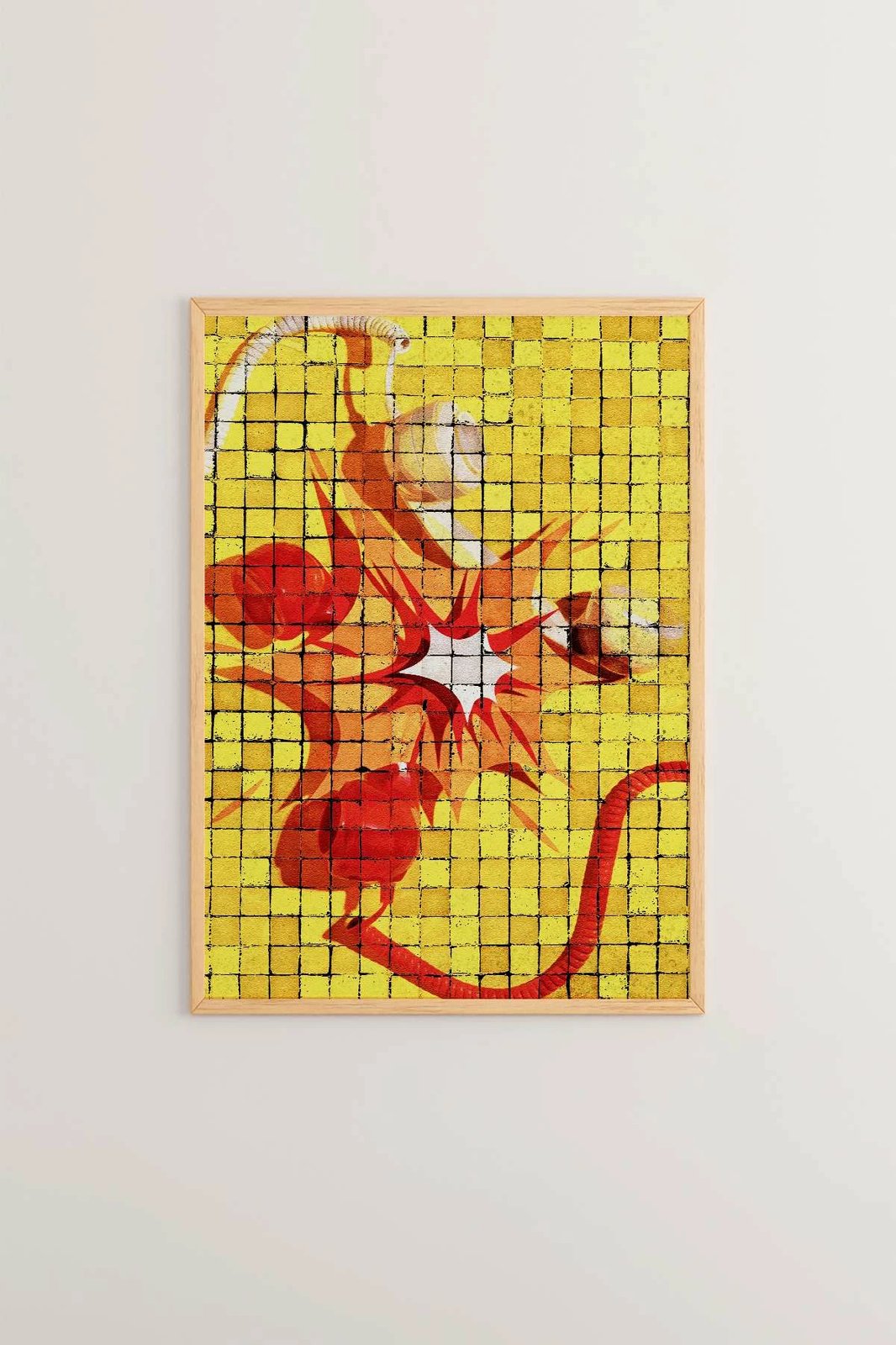 Pikturë dekorative me kornizë, Wallity Popmosaıc27, shumëngjyrëshe, 33x48cm